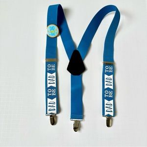 Dad to Be Blue Suspenders and Button